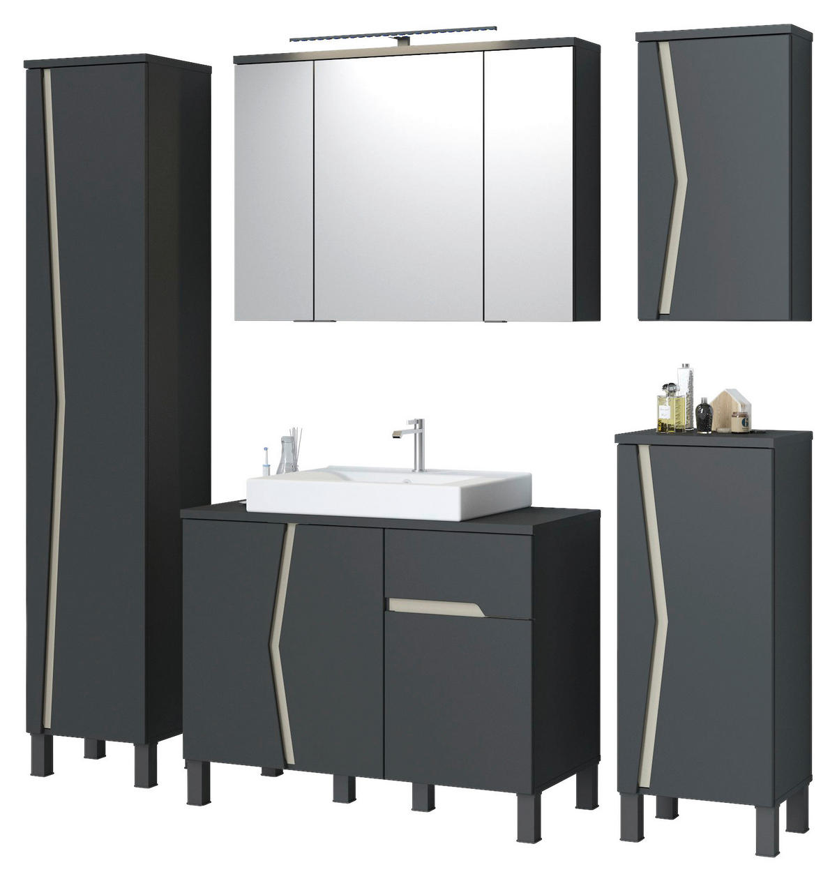 UNTERSCHRANK 40/100/35,3 cm   - Anthrazit/Grau, MODERN, Holzwerkstoff/Kunststoff (40/100/35,3cm) - MID.YOU
