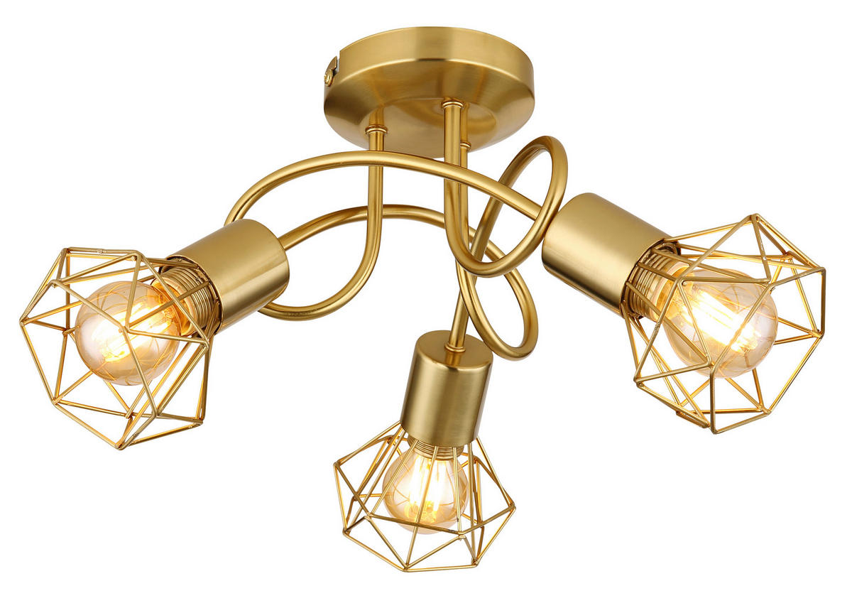 DECKENLEUCHTE  36/20 cm    - Goldfarben, Design, Metall (36/20cm) - Globo