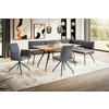 ESSTISCH Eiche furniert rechteckig Eichefarben, Naturfarben  - Eichefarben/Schwarz, Design, Holz/Holzwerkstoff (160/90/76cm) - Moderano