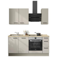 KÜCHENLEERBLOCK 180 cm   in Eichefarben, Sandfarben  - Sandfarben/Eichefarben, MODERN, Holzwerkstoff/Metall (180cm) - Nobilia