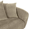 SCHLAFSOFA mit Liegefunktion, Schlafen auf Sitzhöhe, Rücken echt Flachgewebe Beige - Beige/Schwarz, KONVENTIONELL, Kunststoff/Textil (250/74/108cm) - Carryhome