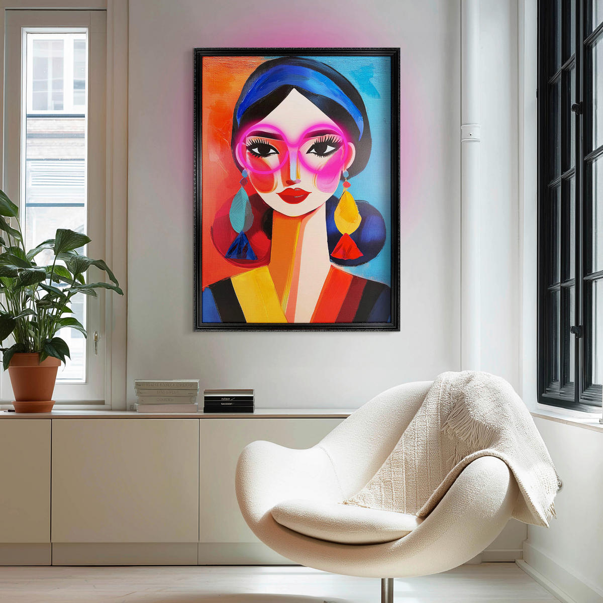 LED OBRAZ - vícebarevná, Lifestyle, kompozitní dřevo (70/100/1cm) - Reinders!