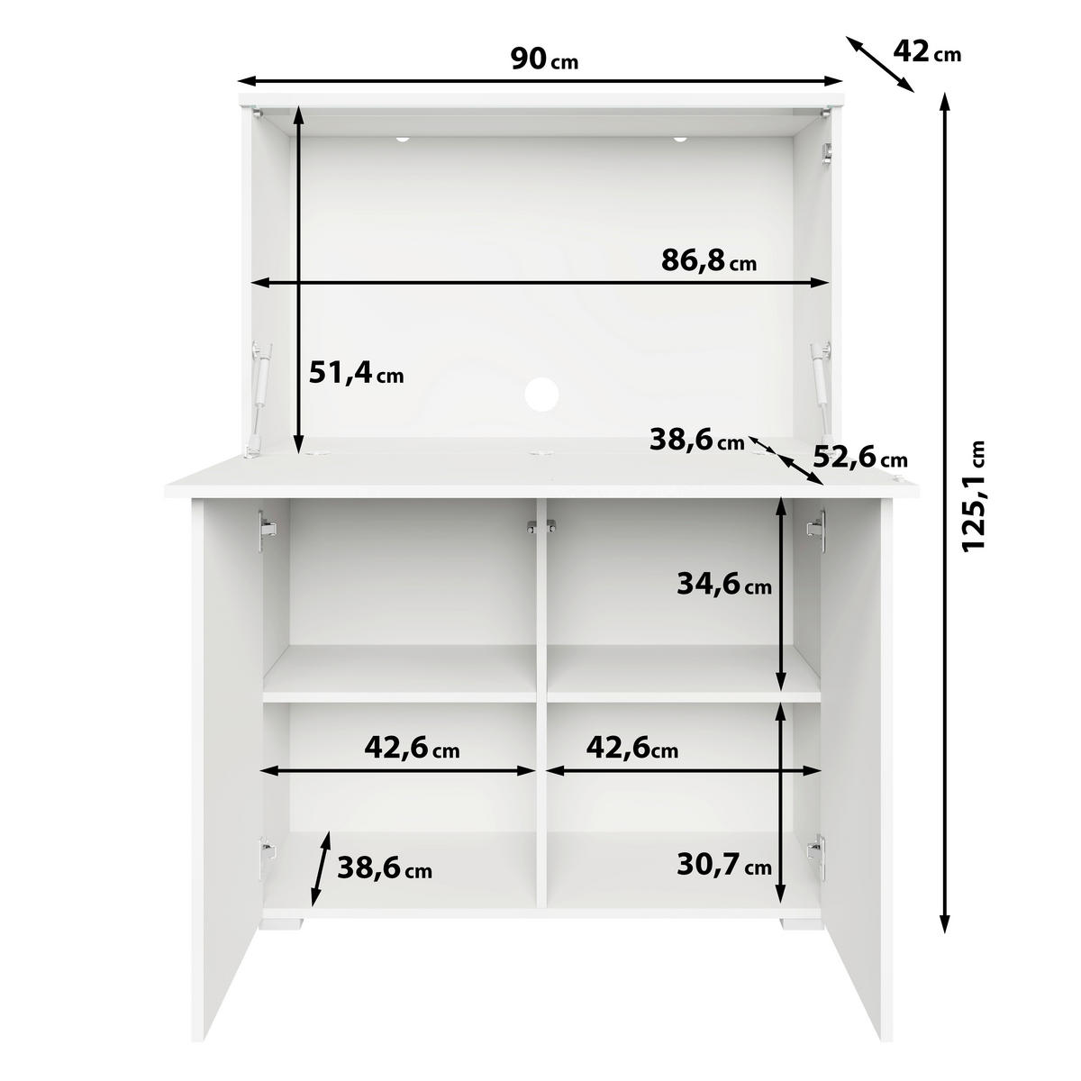 POMOĆNI STOL  bež, kašmir  drvni materijal  - kašmir/siva, Design, drvni materijal/plastika (90/125,1/42cm) - Livetastic