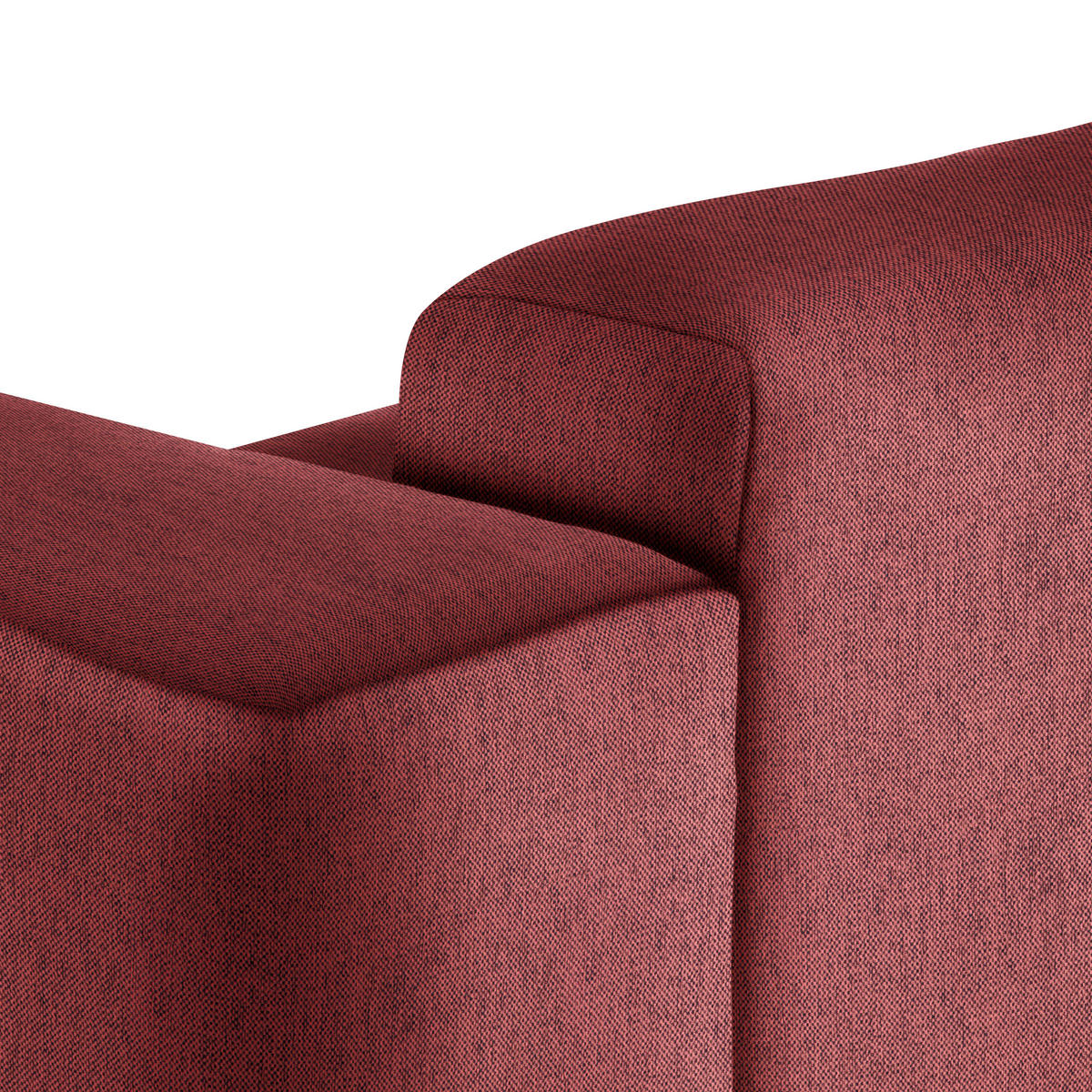 ECKSOFA Rot Webstoff Rücken echt  - Rot/Schwarz, Design, Kunststoff/Textil (171/290cm) - home24
