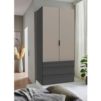 FALTTÜRENSCHRANK 100/216/58 cm 1-türig Graphitfarben, Sahara  - Schwarz/Graphitfarben, Design, Holzwerkstoff (100/216/58cm) - Boxxx