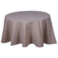 TISCHDECKE Textil Taupe 160 cm  - Taupe, Basics, Textil (160cm) - Novel