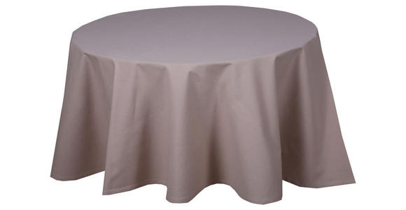 TISCHDECKE Textil Taupe 160 cm  - Taupe, Basics, Textil (160cm) - Novel