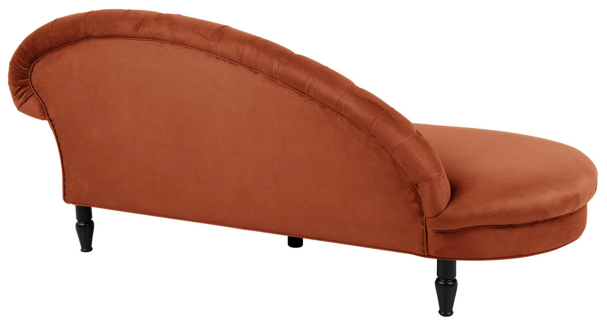 RÉCAMIERE Rostfarben Velours  - Rostfarben/Schwarz, Design, Holz/Textil (103/91/216cm) - MID.YOU