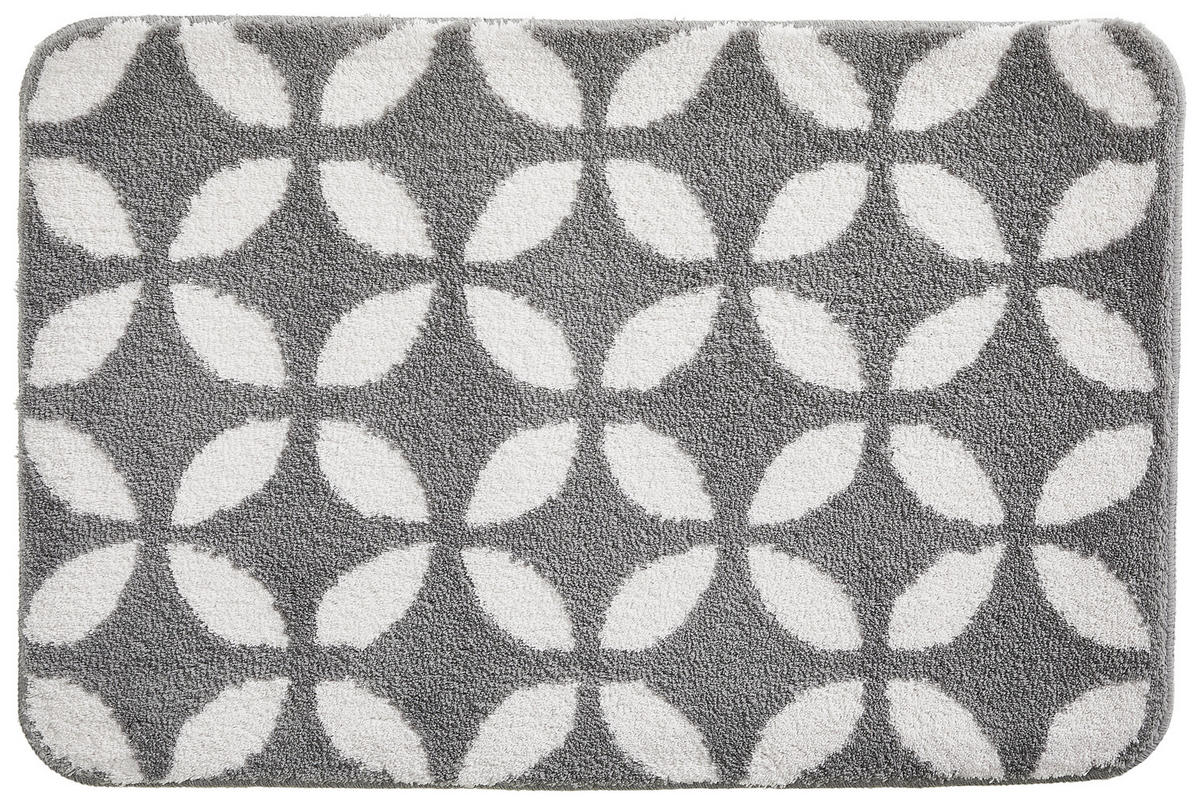 BADTEPPICH Maila 60/90 cm  - Anthrazit, Basics, Kunststoff/Textil (60/90cm) - Kleine Wolke