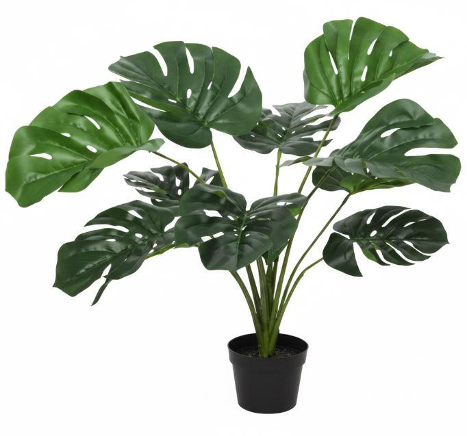 UMETNA RASTLINA        60/66 cm       - črna/zelena, Basics, kamen/kovina (60/66cm) - Ambia Home