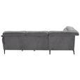 ECKSOFA in Struktur Grau 235/275 cm - Schwarz/Grau, MODERN, Textil/Metall (235/275cm) - Cantus
