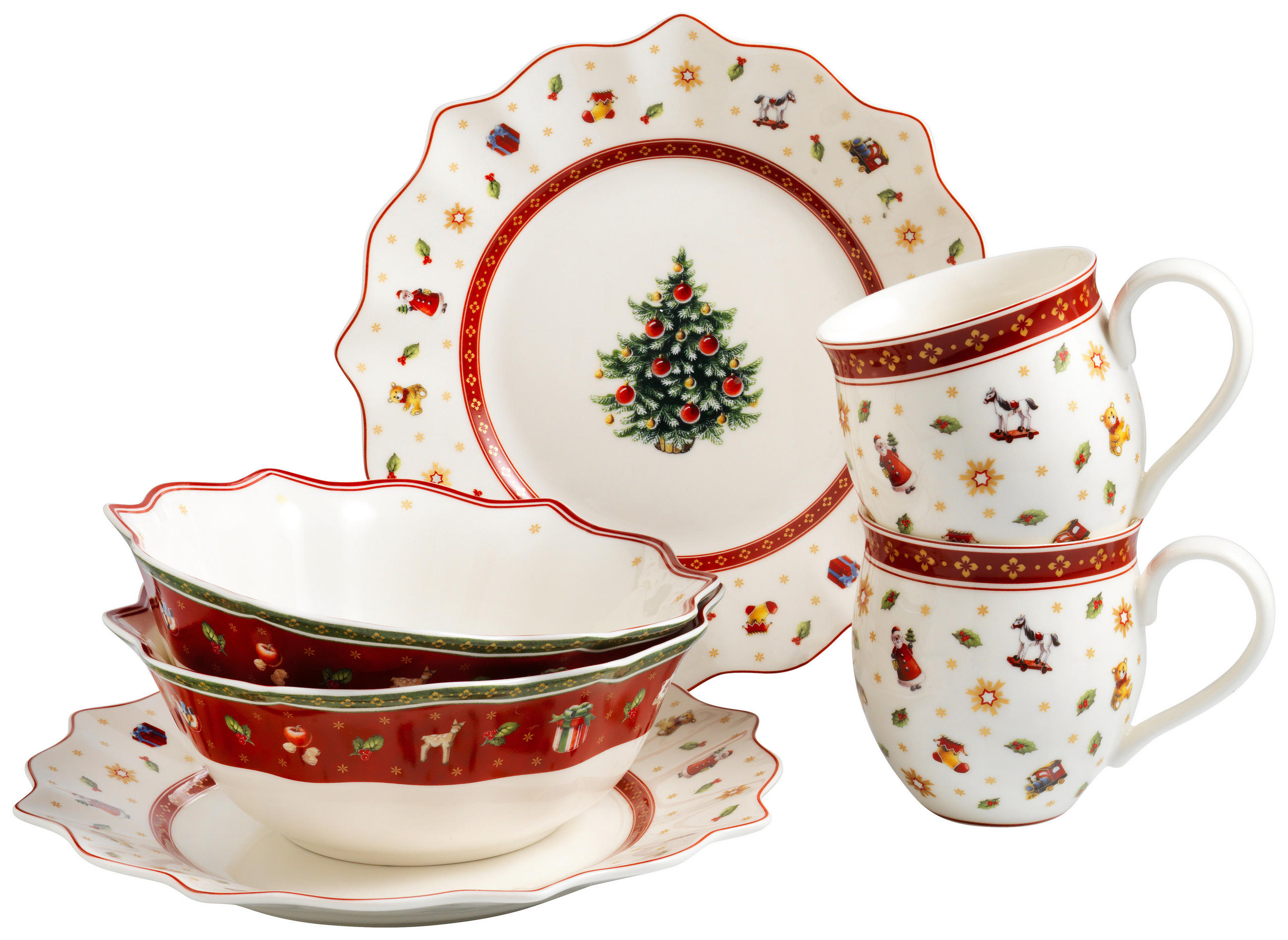 FRÜHSTÜCKSSET Multicolor, Rot, Weiß Toy´s Delight  - Rot/Multicolor, Design, Keramik (36/25/14cm) - Villeroy & Boch