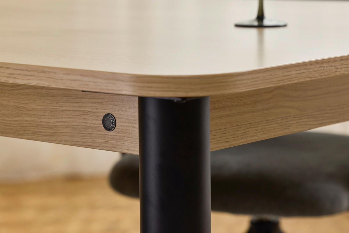 ESSTISCH in Metall, Holzwerkstoff 140/90/76 cm   - Hellbraun/Schwarz, Natur, Holzwerkstoff/Metall (140/90/76cm) - Tom Tailor