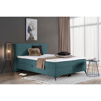 BOXBETT 180/200 cm  in Petrol  - Petrol/Schwarz, Design, Holz/Holzwerkstoff (180/200cm) - Xora