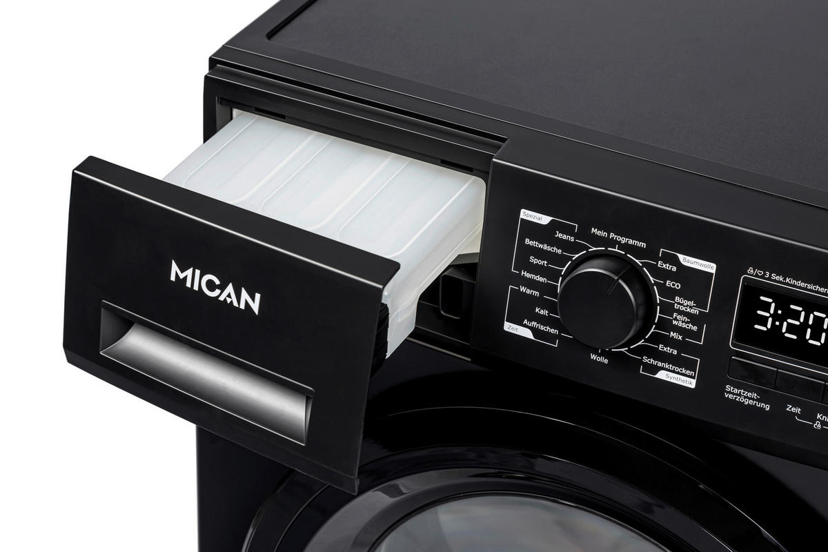 WÄRMEPUMPENTROCKNER WPTL85LDFBA  - Schwarz, Basics, Kunststoff/Metall (60/84,5/59,5cm) - Mican