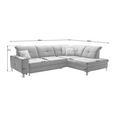 ECKSOFA in Chenille Dunkelbraun  310/240 cm  - Dunkelbraun/Schwarz, Design, Textil/Metall (310/240cm) - Xora