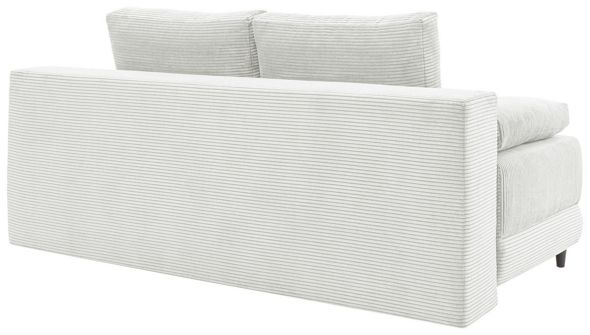 SCHLAFSOFA  mit Liegefunktion, Schlafen auf Sitzhöhe, Rücken echt Cord Naturfarben  - Schwarz/Naturfarben, KONVENTIONELL, Holz/Textil (196/96/103cm) - Carryhome