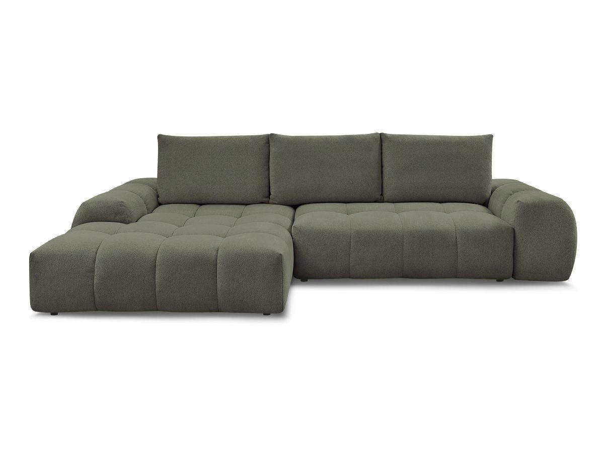 ECKSCHLAFSOFA EVEREST  mit Rücken echt, Armteil links, Armteil rechts Flachgewebe Grün  - Schwarz/Grün, MODERN, Kunststoff/Textil (180/318cm) - Livetastic