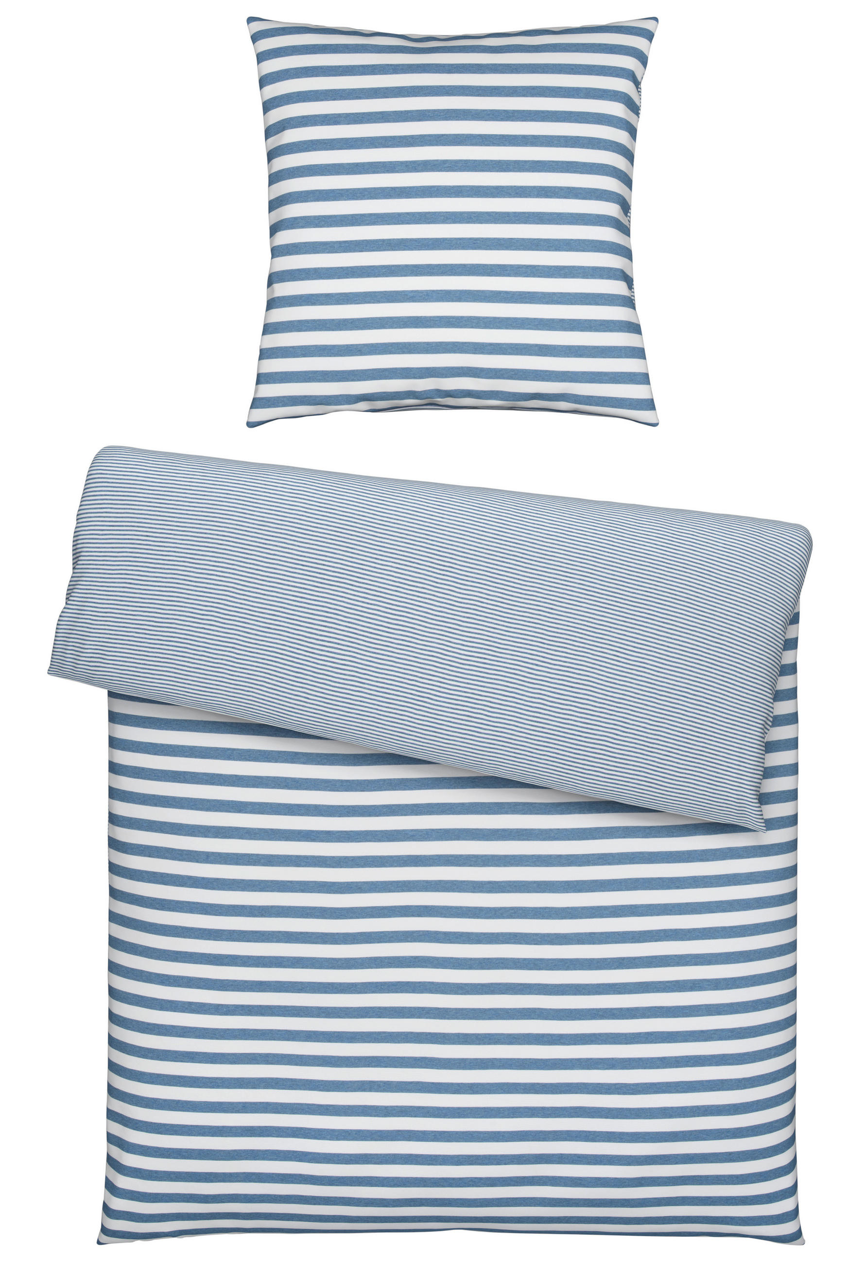 WENDEBETTWÄSCHE Jersey 135/200 cm  - Blau, KONVENTIONELL, Textil (135/200cm) - Bio:Vio