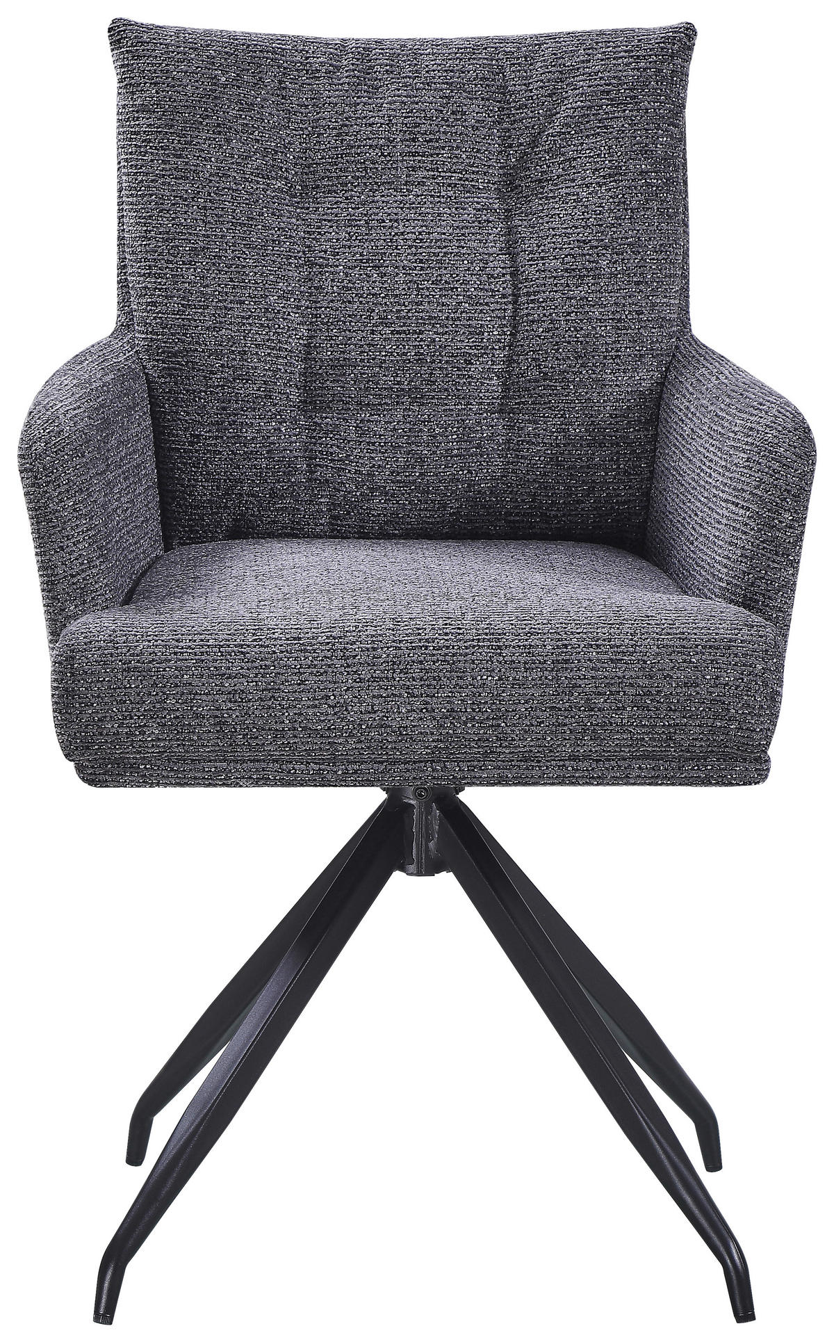 STOLICA S NASLONOM ZA RUKE  siva, crna  metal, tekstil      - siva/crna, Moderno, metal/tekstil (58/88/64cm) - Livetastic