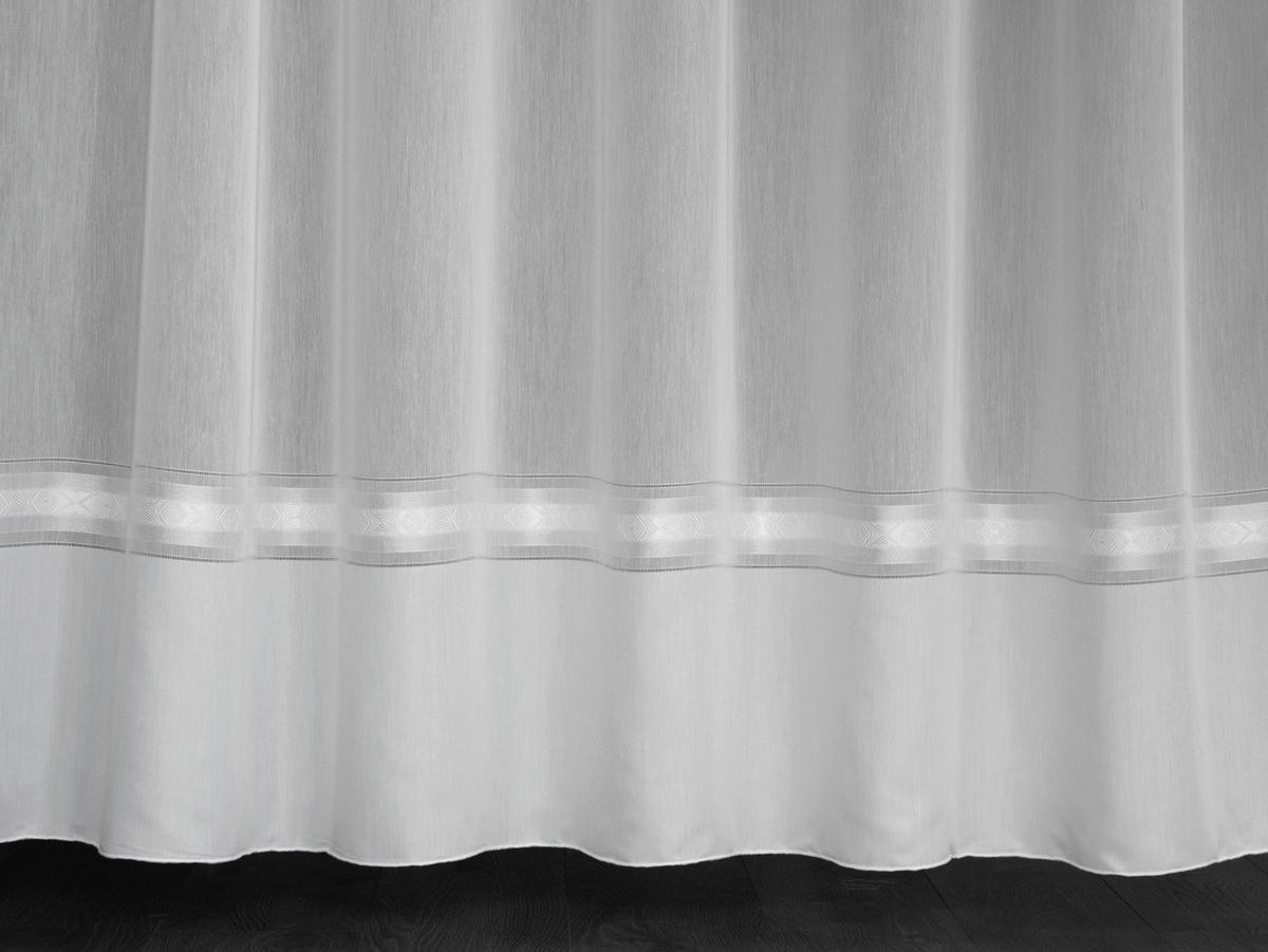 Perdea Tip Plasă  - alb, Basics, textil (300cm)