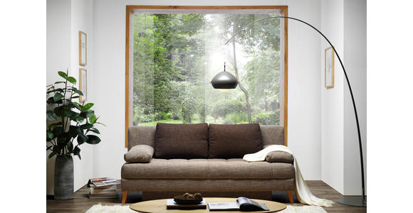 SCHLAFSOFA in Textil Braun, Beige - Beige/Naturfarben, KONVENTIONELL, Holz/Textil (195/90/90cm) - Cantus