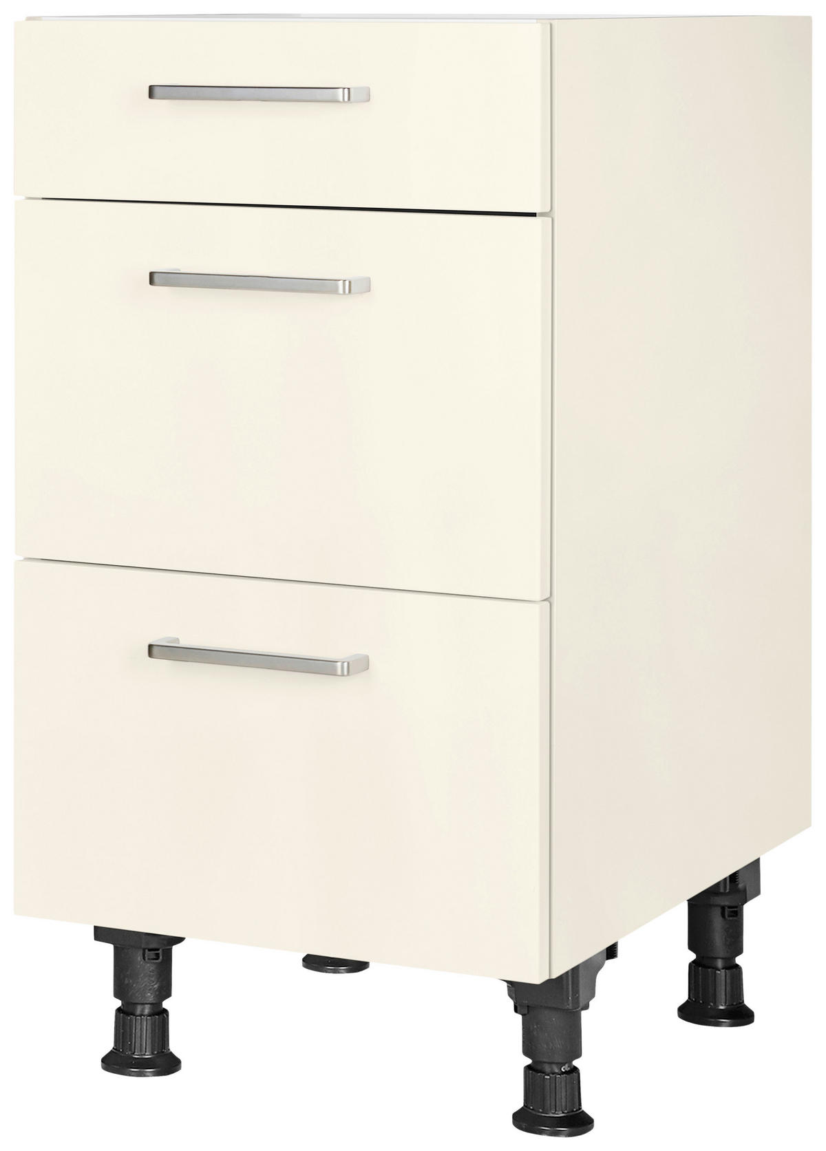 SCHUBKASTENUNTERSCHRANK 45/87/56 cm  in Magnolie  - Edelstahlfarben/Magnolie, MODERN, Holzwerkstoff/Metall (45/87/56cm) - Nobilia