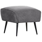 HOCKER in Textil Dunkelgrau  - Dunkelgrau/Schwarz, Design, Textil/Metall (60/49/53cm) - Landscape