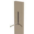 GARDEROBENPANEEL  in 10/165/3 cm  - Taupe, Design, Holzwerkstoff/Metall (10/165/3cm) - Moderano