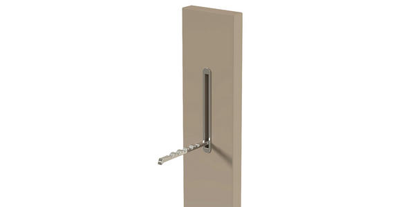 GARDEROBENPANEEL in 10/165/3 cm - Taupe, Design, Holzwerkstoff/Metall (10/165/3cm) - Moderano