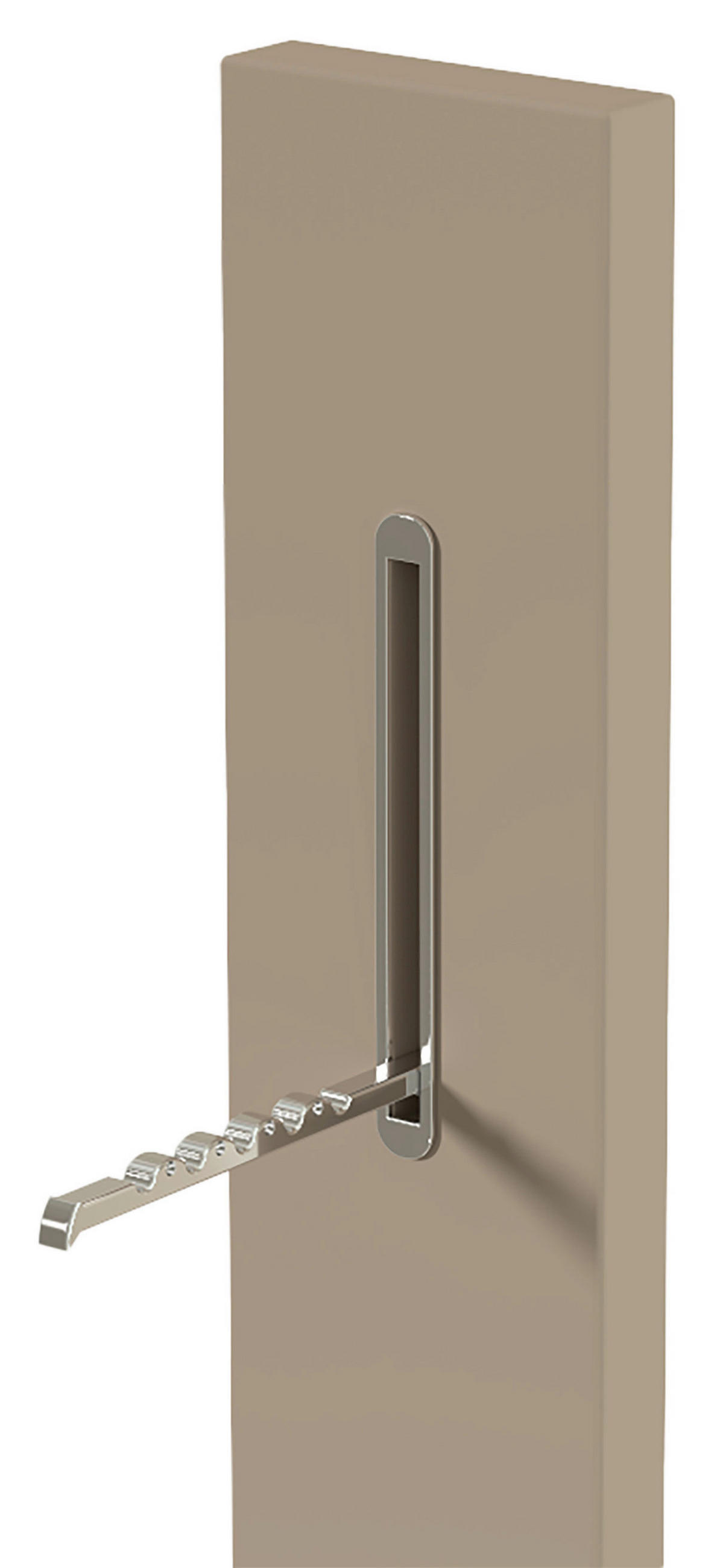 PANNEAU DE GARDE-ROBE  in 10/165/3 cm  - Taupe, Design, Holzwerkstoff/Metall (10/165/3cm) - Moderano