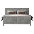 BOXSPRINGBETT 180/200 cm  in Grau  - Schwarz/Grau, KONVENTIONELL, Textil/Metall (180/200cm) - Esposa