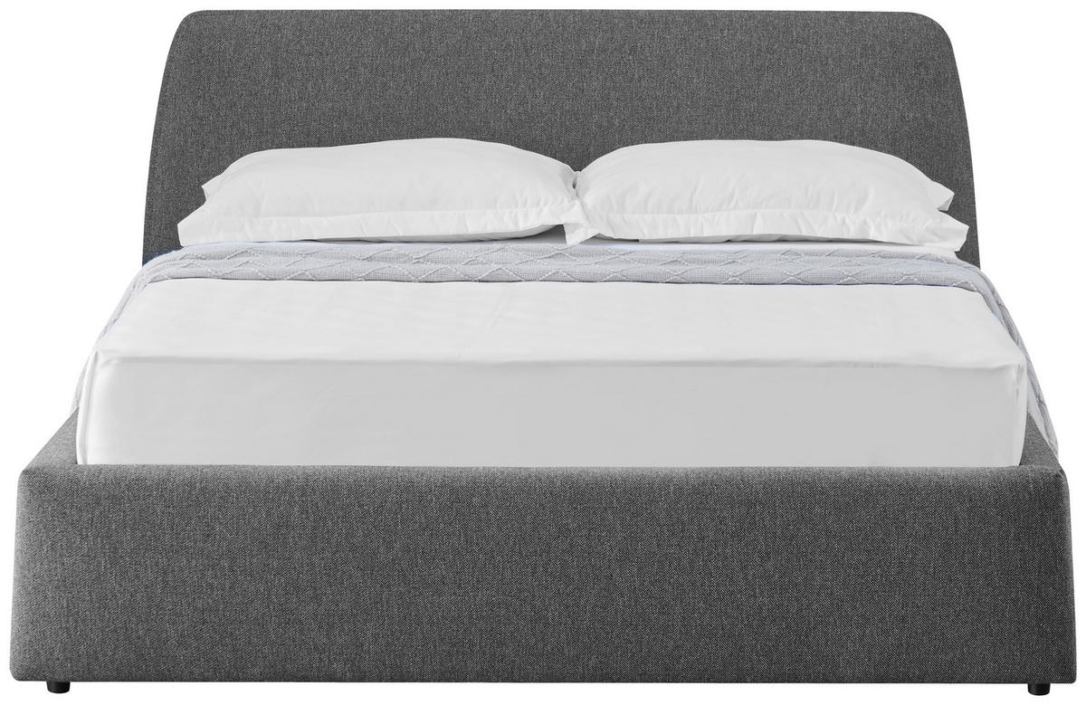 POLSTERBETT Lattenrost, Bettkasten Grau 140/200 cm  - Schwarz/Naturfarben, MODERN, Holz/Kunststoff (140/200cm) - Livetastic