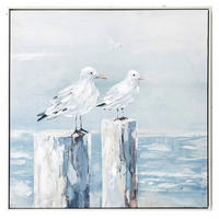 BILD Strand und Meer Blau 100/100 cm  - Blau/Weiß, LIFESTYLE, Holz/Kunststoff (100/100cm) - Monee