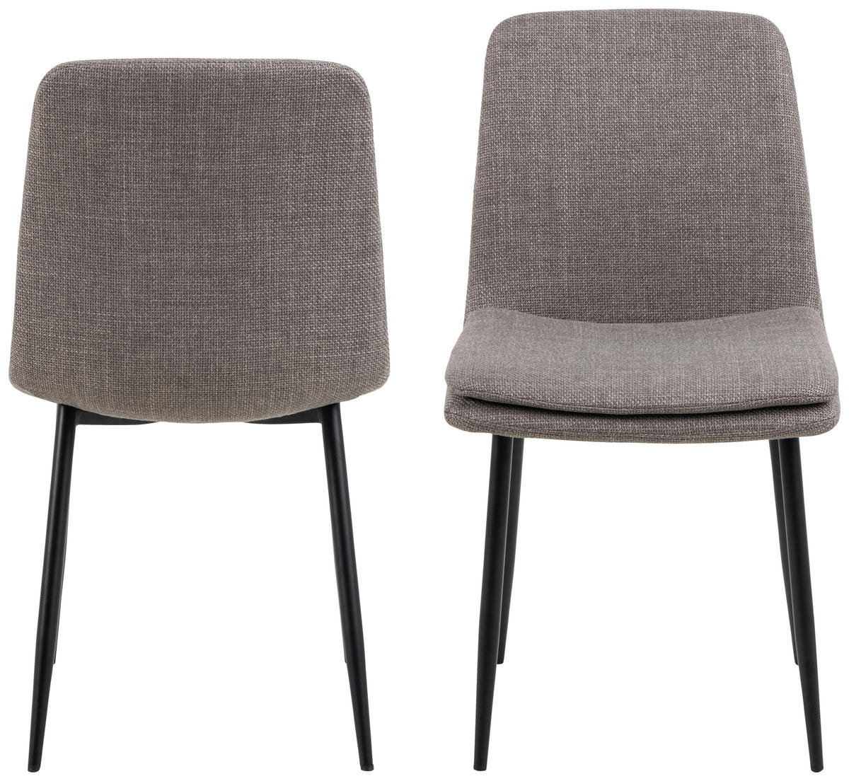 STOLICA  sivo-smeđa  tekstil      - sivo-smeđa/crna, Design, tekstil/metal (46/85,5/55cm) - MID.YOU