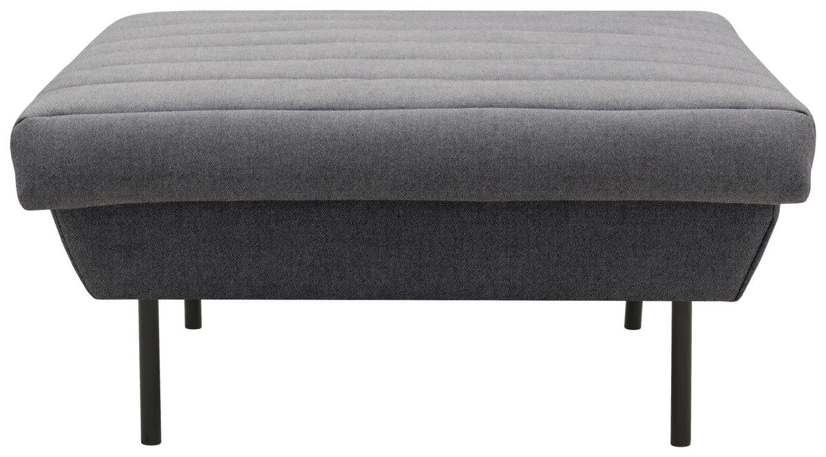 HOCKER Blaugrau  - Blaugrau/Schwarz, Design, Textil/Metall (90/45/105cm) - LOOKS by W.Joop