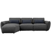 ECKSOFA  in Chenille Anthrazit  190/340 cm  - Anthrazit/Schwarz, Design, Kunststoff/Textil (190/340cm) - Belluti