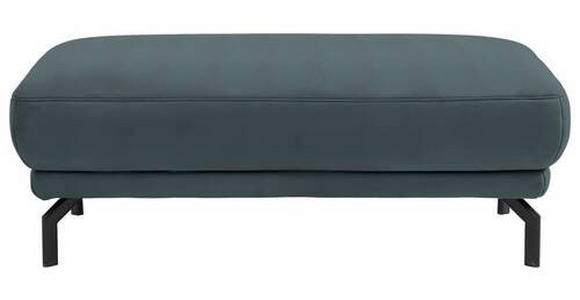 HOCKER in Textil Blau  - Blau/Schwarz, Design, Textil/Metall (127/46/72cm) - Dieter Knoll