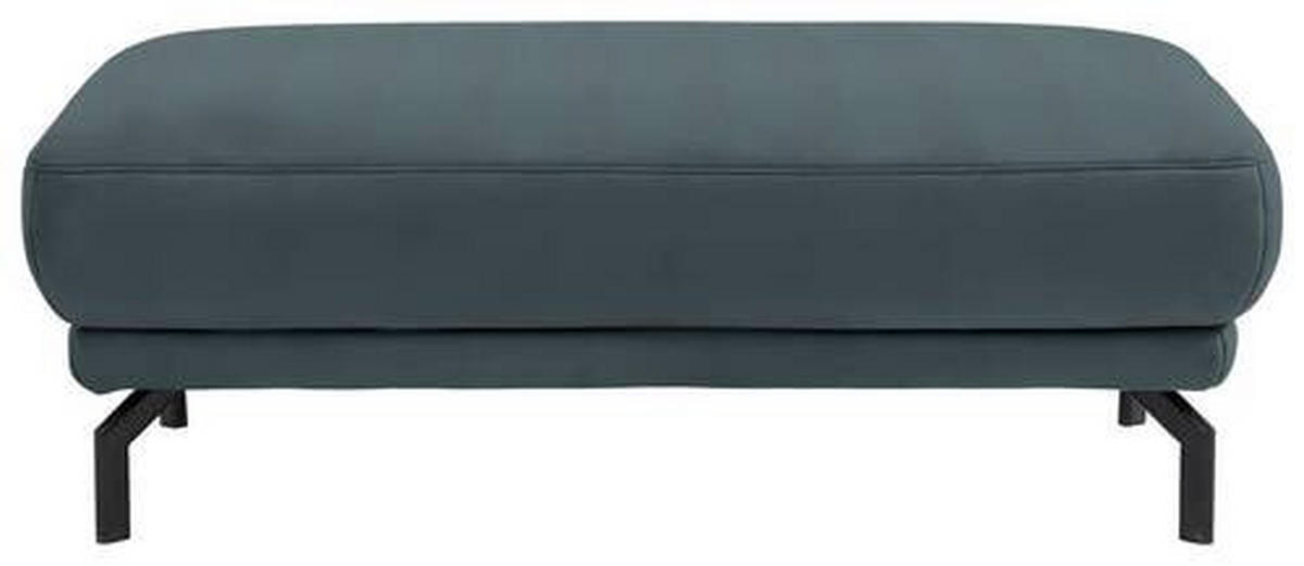 HOCKER in Textil Blau  - Blau/Schwarz, Design, Textil/Metall (127/46/72cm) - Dieter Knoll