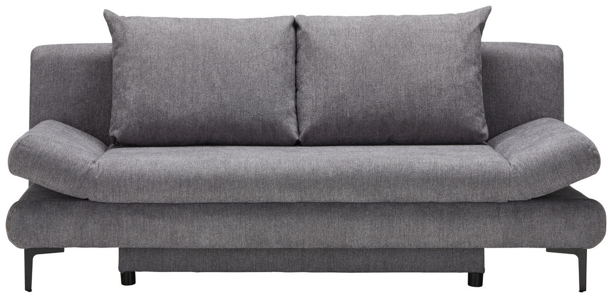 BÄDDSOFFA i flatväv mörkgrå  - mörkgrå/ljusgrå, Modern, metall/textil (191/42-76/86cm) - MID.YOU