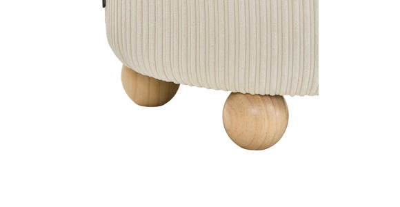 HOCKER in Holz, Textil Creme  - Creme/Naturfarben, LIFESTYLE, Holz/Textil (42/41/42cm) - Xora