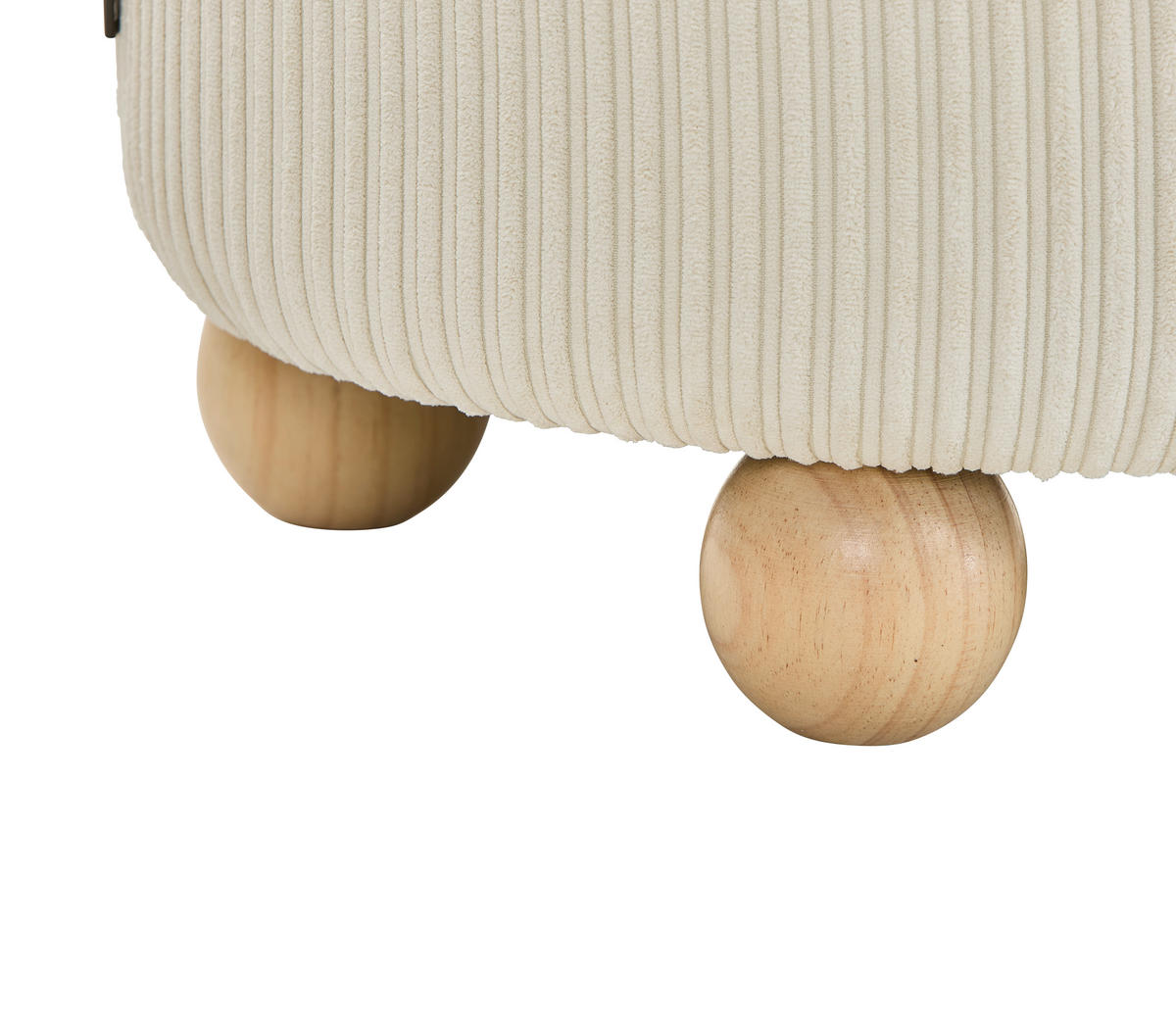 TABURETKA, drevo, textil, 42/41/42 cm - prírodná farba/krémová, Lifestyle, drevo/textil (42/41/42cm) - Xora