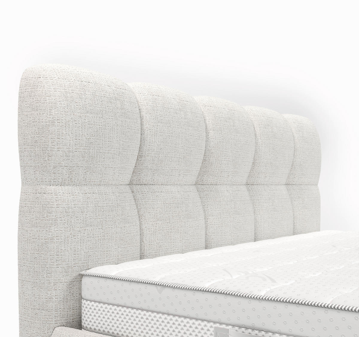 POLSTERBETT 140/200 cm,  in Naturfarben, gepolstertes Kopfteil, Lattenrost,  - Schwarz/Bronzefarben, Design, Holz/Textil (140/200cm) - Boxxx