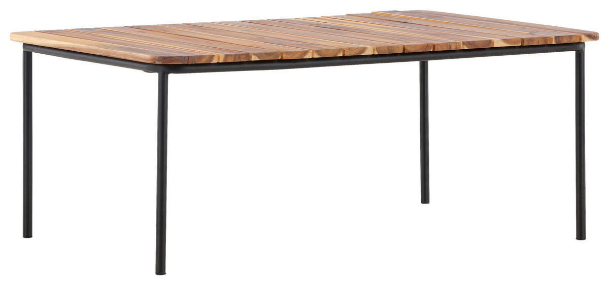 LOUNGETISCH 100/65/40 cm Holz, Metall  - Naturfarben, KONVENTIONELL, Holz/Metall (100/65/40cm) - Gardenson