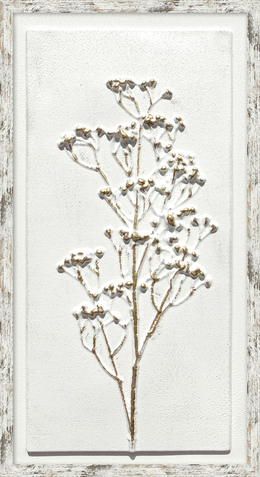 ORIGINALBILD Blumen, Pflanzen 30/55 cm  - Goldfarben/Braun, Trend, Holzwerkstoff/Kunststoff (30/55cm) - Monee
