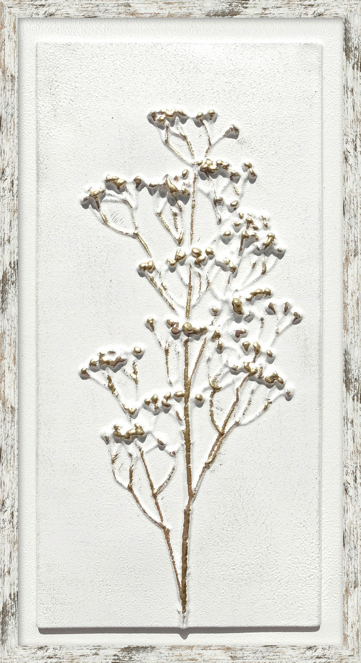 ORIGINALBILD Blumen, Pflanzen 30/55 cm  - Goldfarben/Braun, Trend, Holzwerkstoff/Kunststoff (30/55cm) - Monee