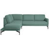ECKSOFA in Flachgewebe Türkis  - Türkis/Anthrazit, Design, Textil/Metall (230/254cm) - Johann Jakob