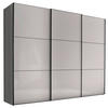 SCHWEBETÜRENSCHRANK 249/222/68 cm 3-türig Anthrazit, Schwarz, Hellgrau  - Anthrazit/Hellgrau, MODERN, Holzwerkstoff/Metall (249/222/68cm) - Moderano