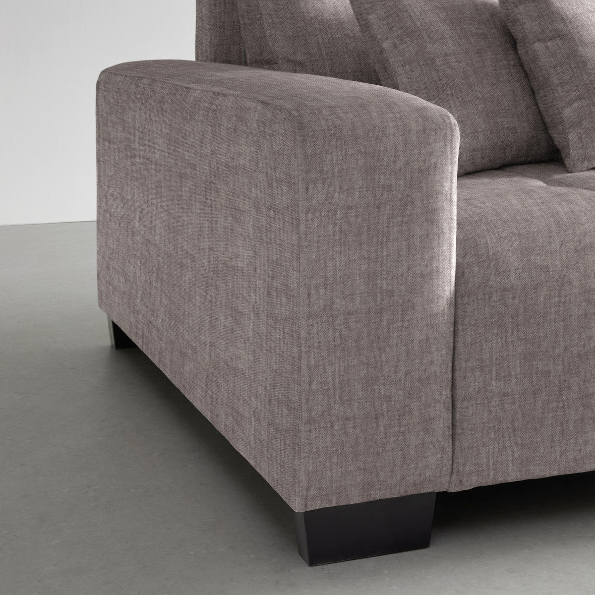 BIG SOFFA i taupe  - svart/taupe, Modern, trä (246/93/124cm) - MID.YOU