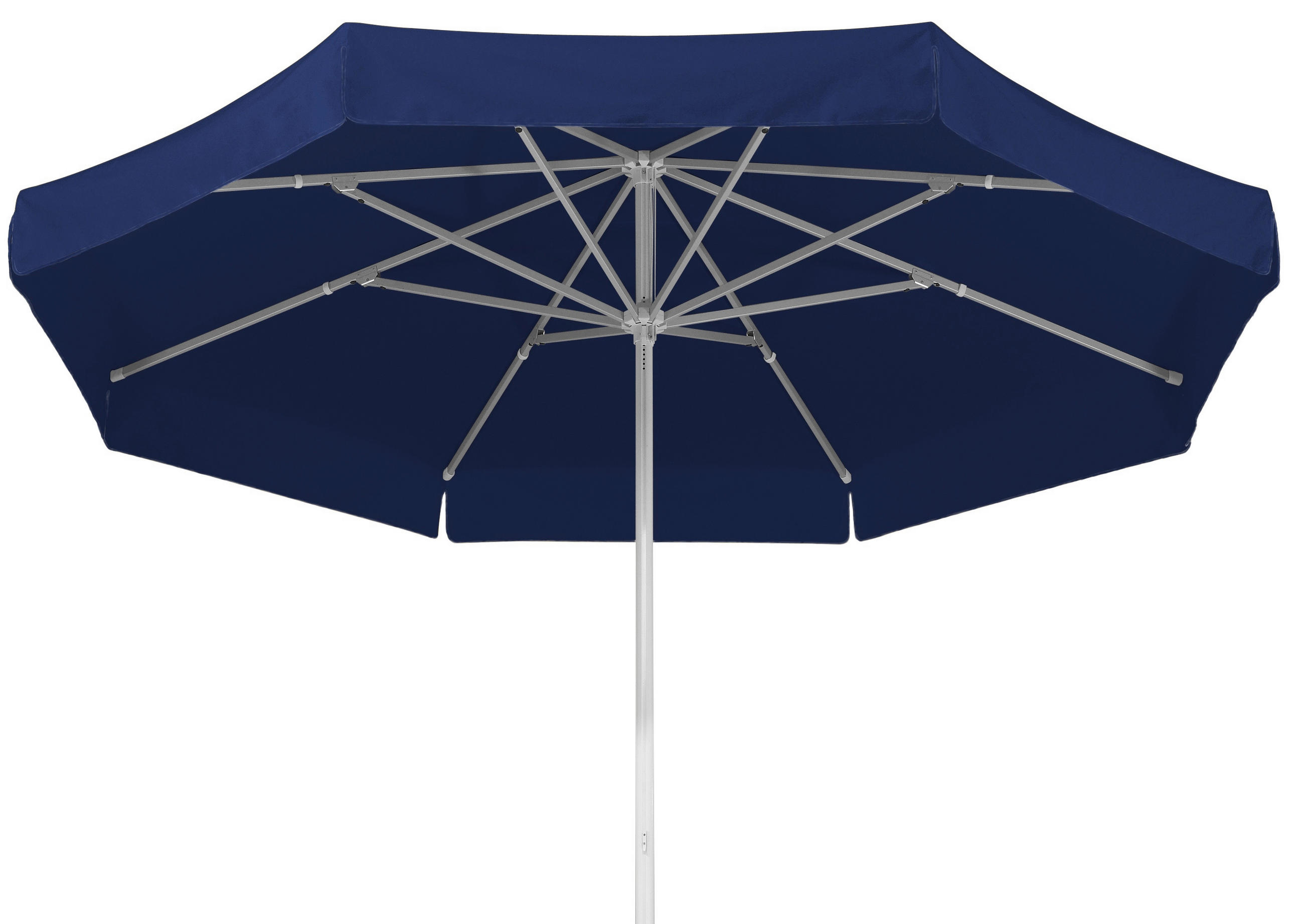 SLUNEČNÍK 300 cm - modrá/barvy stříbra, Natur, kov/textil (300cm) - Schneider